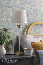 Laura Ashley Hemsley Table Lamp Matt Antique Brass With Shade