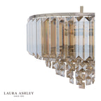 Laura Ashley Vienna 3 Light Semi-Flush Champagne Crystal and Antique Brass