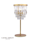 Laura Ashley Rhosill Table Lamp Crystal and Matt Antique Brass