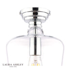 Laura Ashley Ockley Semi-Flush Polished Chrome and Glass