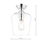 Laura Ashley Ockley Semi-Flush Polished Chrome and Glass