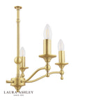 Laura Ashley Ludchurch 5 Light Armed Pendant Matt Antique Brass Fitting Only