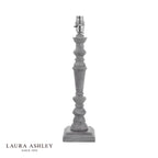 Laura Ashley Tate Table Lamp Distressed Grey and Polished Chrome Base Only