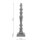 Laura Ashley Tate Table Lamp Distressed Grey and Polished Chrome Base Only