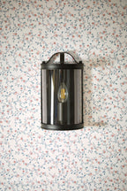 Laura Ashley Harrington Wall Light Matt Black and Glass