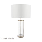Laura Ashley Harrington Large Table Lamp Antique Brass and Glass With Shade