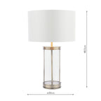 Laura Ashley Harrington Small Table Lamp Antique Brass and Glass With Shade