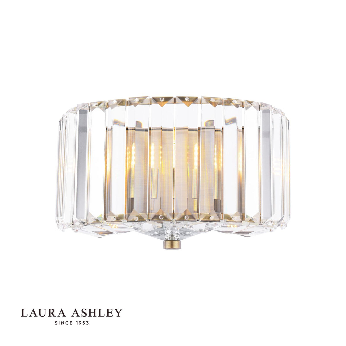 Laura Ashley Fernhurst Wall Light Crystal and Antique Brass