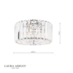 Laura Ashley Fernhurst Small 3 Light Flush Crystal and Polished Chrome