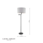 Laura Ashley Marlowe Floor Lamp Matt Black With Shade