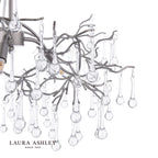 Laura Ashley Willow 3 Light Pendant Satin Pewter and Crystal