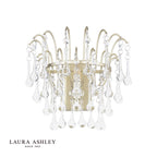 Laura Ashley Willow Wall Light Satin Champagne and Crystal