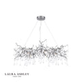 Laura Ashley Willow 5 Light Pendant Satin Pewter and Crystal
