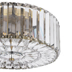 Laura Ashley Fernhurst Large 3 Light Flush Crystal and Antique Brass