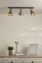 Laura Ashley Rufus 3 Light Bar Spotlight Industrial Nickel