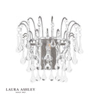 Laura Ashley Willow Wall Light Satin Pewter and Crystal