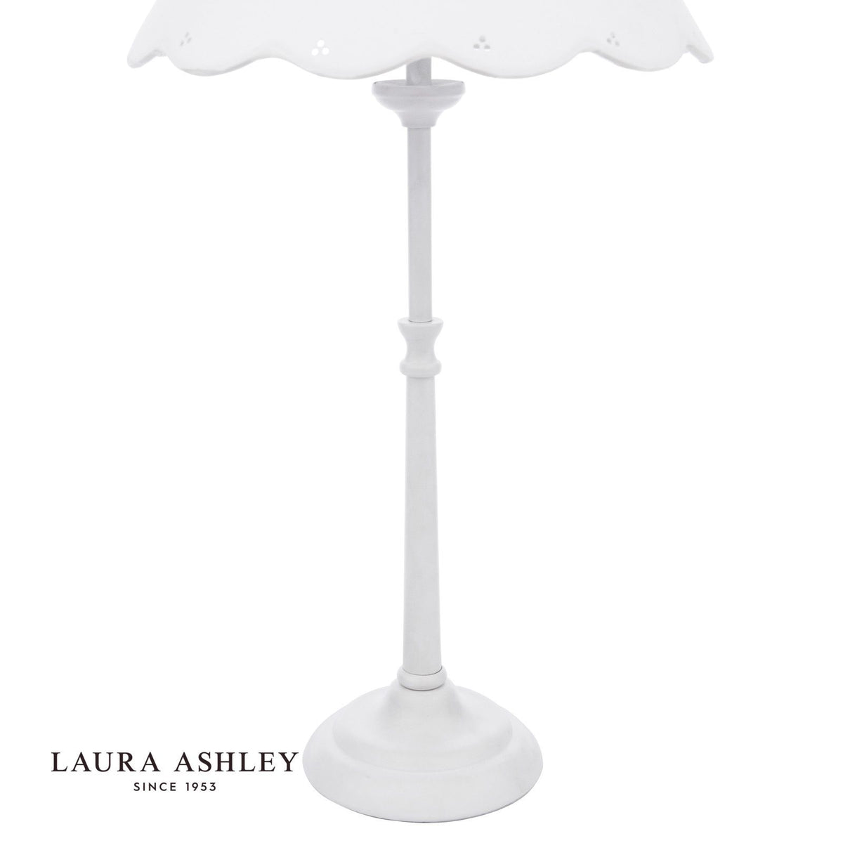 Laura Ashley Cordwell Table Lamp Matt White With Shade