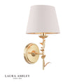Laura Ashley Halton Wall Light Distressed Gold Leaf With Shade
