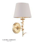 Laura Ashley Halton Wall Light Distressed Gold Leaf With Shade