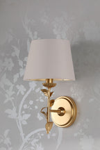 Laura Ashley Halton Wall Light Distressed Gold Leaf With Shade