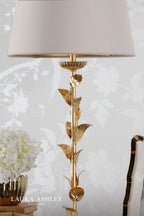 Laura Ashley Halton Table Lamp Distressed Gold Leaf With Shade