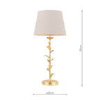 Laura Ashley Halton Table Lamp Distressed Gold Leaf With Shade