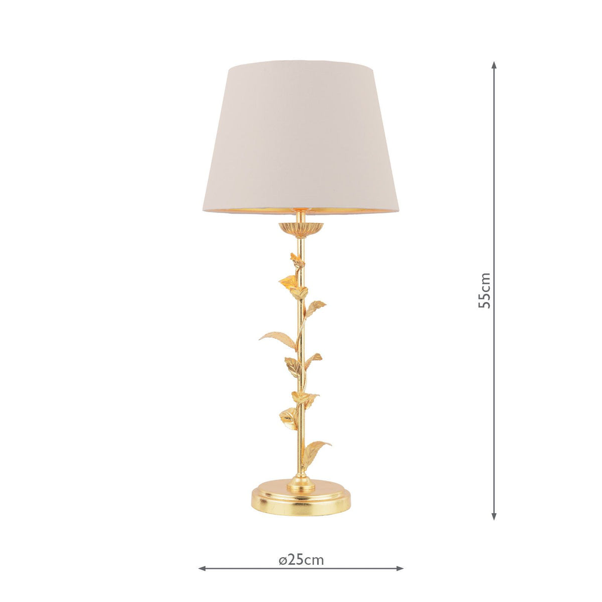 Laura Ashley Halton Table Lamp Distressed Gold Leaf With Shade