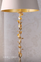 Laura Ashley Halton Floor Lamp Distressed Gold Leaf With Shade