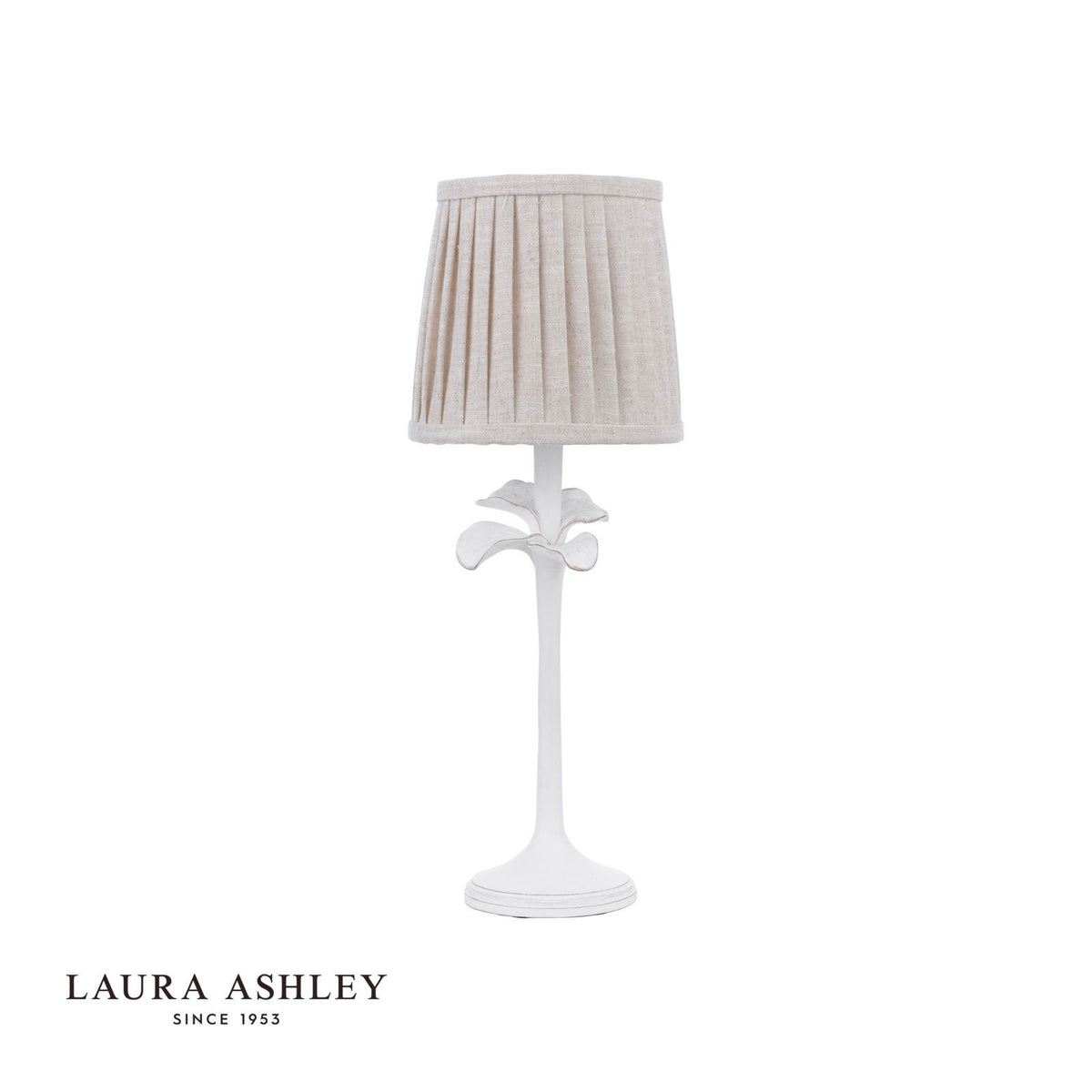 Laura Ashley Eleni Table Lamp Matt White With Shade