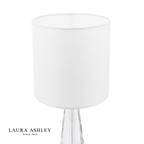 Laura Ashley Blake Rechargeable Table Lamp Polished Chrome and Crystal With Shade LED