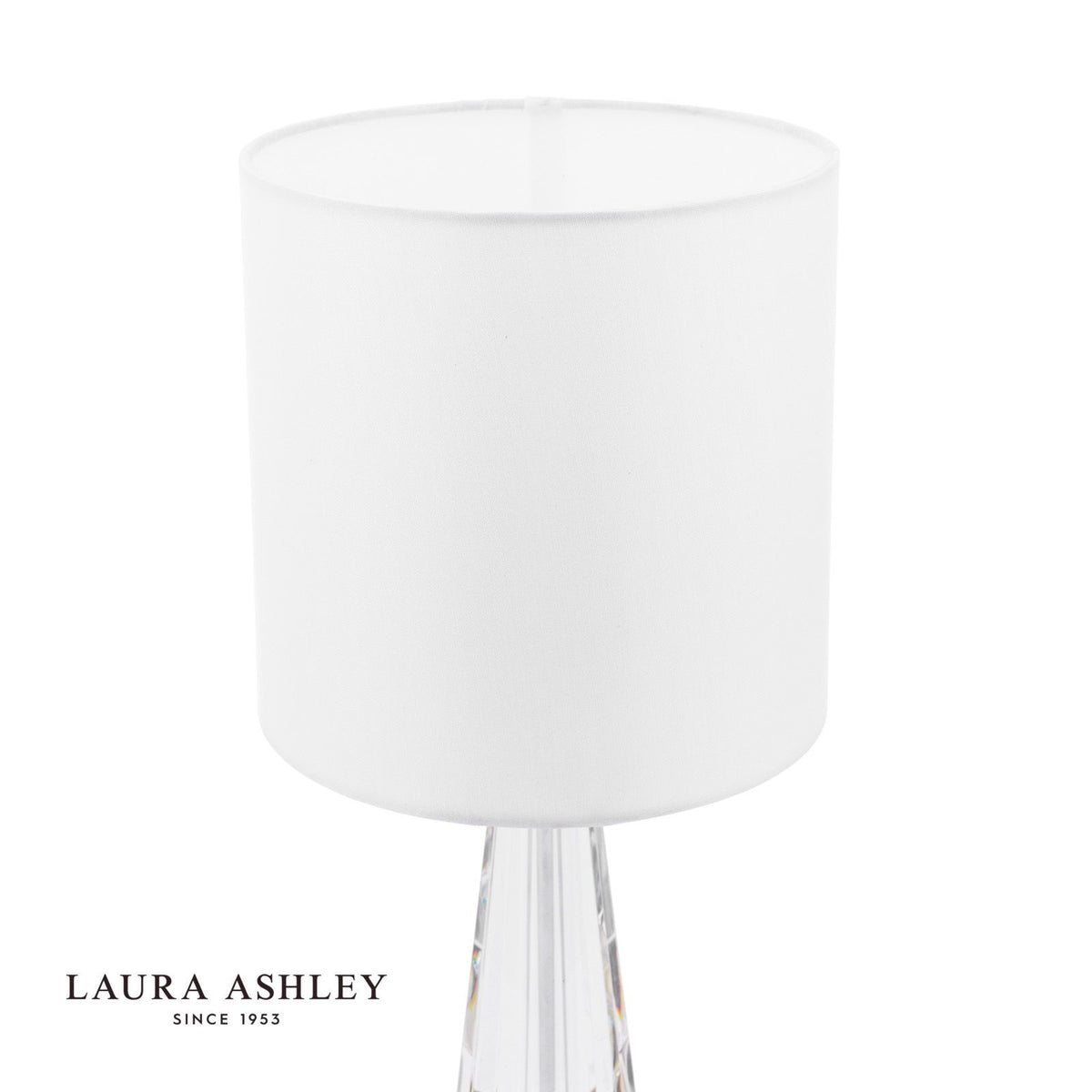 Laura Ashley Blake Rechargeable Table Lamp Polished Chrome and Crystal With Shade LED