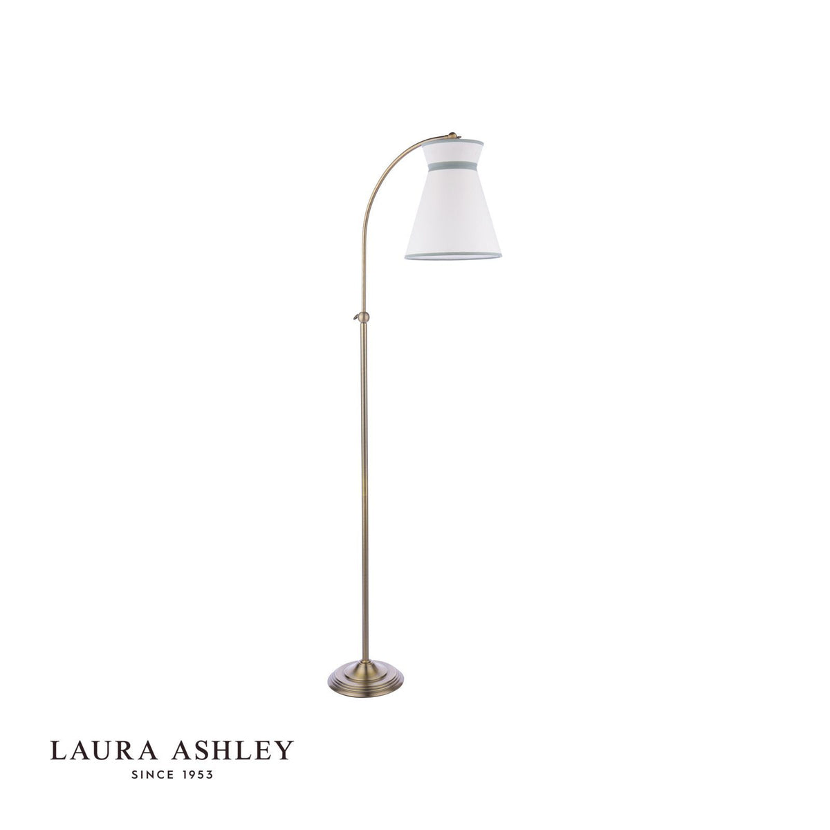 Laura Ashley Dearham Floor Lamp Antique Brass With Shade