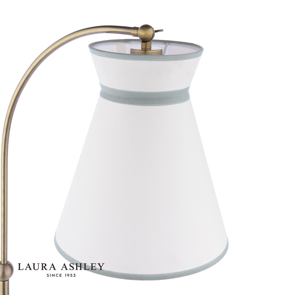 Laura Ashley Dearham Floor Lamp Antique Brass With Shade