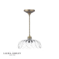 Laura Ashley Bexwell Pendant Matt Antique Brass and Glass