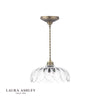 Laura Ashley Bexwell Pendant Matt Antique Brass and Glass