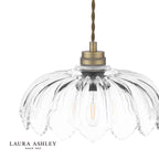 Laura Ashley Bexwell Pendant Matt Antique Brass and Glass
