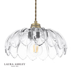 Laura Ashley Bexwell Pendant Matt Antique Brass and Glass