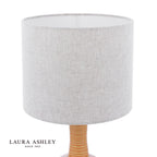 Laura Ashley Padley Table Lamp Yellow Ceramic and Antique Brass With Shade