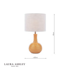 Laura Ashley Padley Table Lamp Yellow Ceramic and Antique Brass With Shade