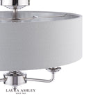Laura Ashley Sorrento 3 Light Semi-Flush Polished Nickel With Silver Shade