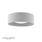Laura Ashley Bacall 2 Light Flush Natural and White With Shade