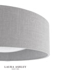 Laura Ashley Bacall 2 Light Flush Natural and White With Shade