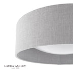 Laura Ashley Bacall 2 Light Flush Natural and White With Shade