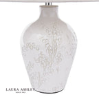 Laura Ashley Pussywillow Table Lamp Cream Ceramic With Shade (Twin Pack)