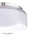 Laura Ashley Charissa Bathroom Ceiling Light Polished Chrome and Ribbed Glass IP44