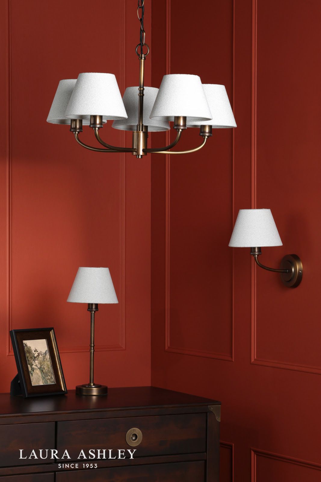 Laura Ashley Denston Wall Light Antique Bronze With Shade