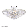 Laura Ashley Vienna 3 Light Semi-Flush Crystal and Polished Chrome