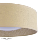 Laura Ashley Buckenham 2 Light Flush Rattan Shade With Diffuser