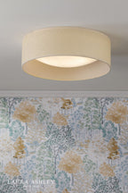 Laura Ashley Buckenham 2 Light Flush Rattan Shade With Diffuser
