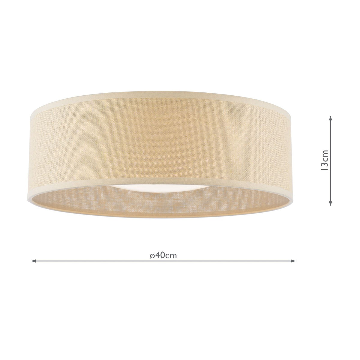 Laura Ashley Buckenham 2 Light Flush Rattan Shade With Diffuser